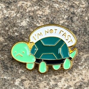 Turtle Funny I'm not fast‎ brooch lapel pin backpack pin hat pin